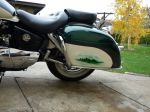 The left side of bike